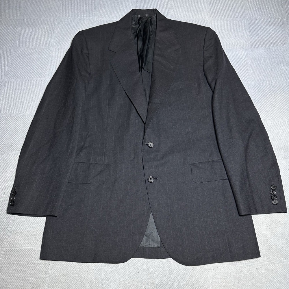 Vintage Oxxford‎ Clothes Blazer 40R Wool Chalk Stripe Unstructured Super 100's